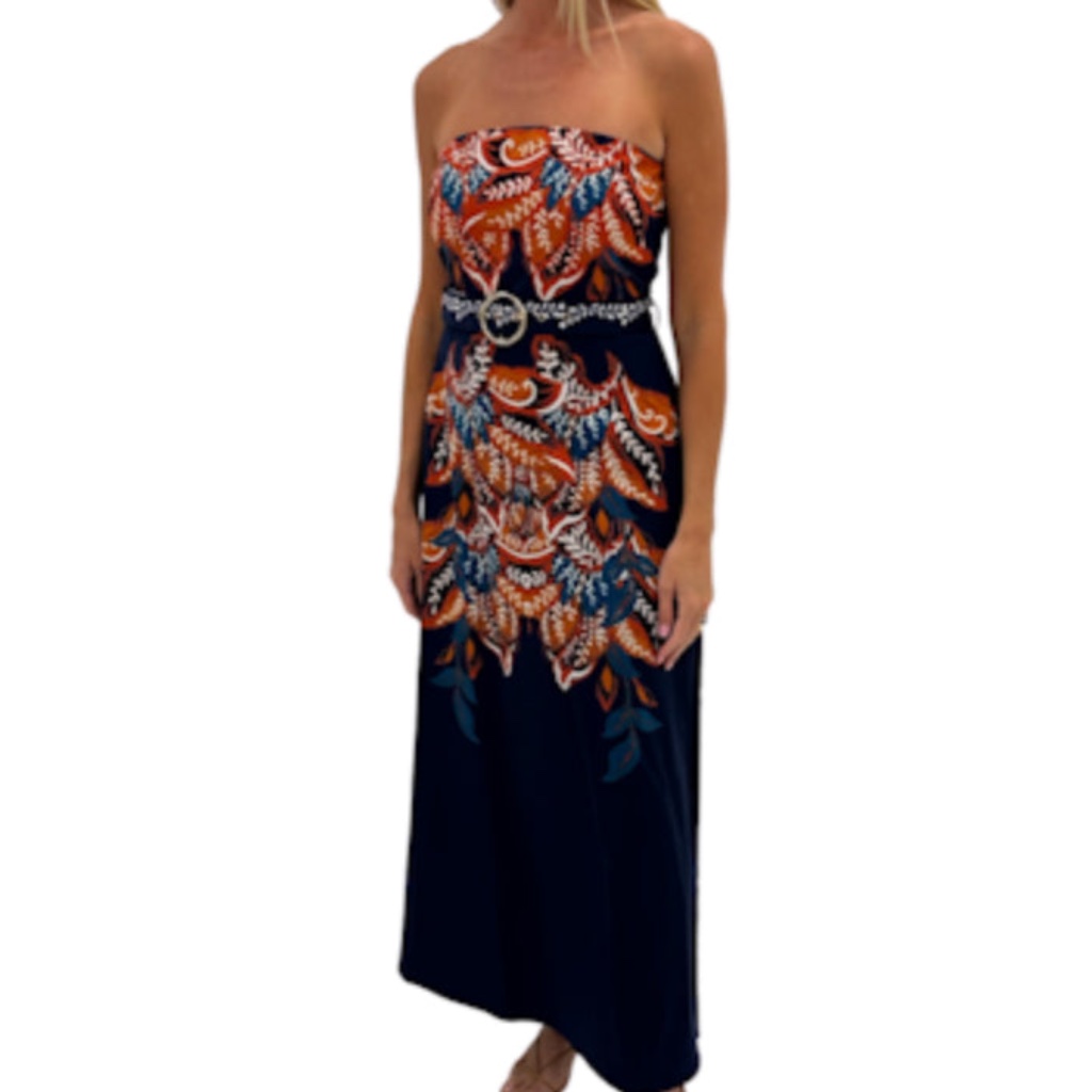 Wess Midi Navy Leaf